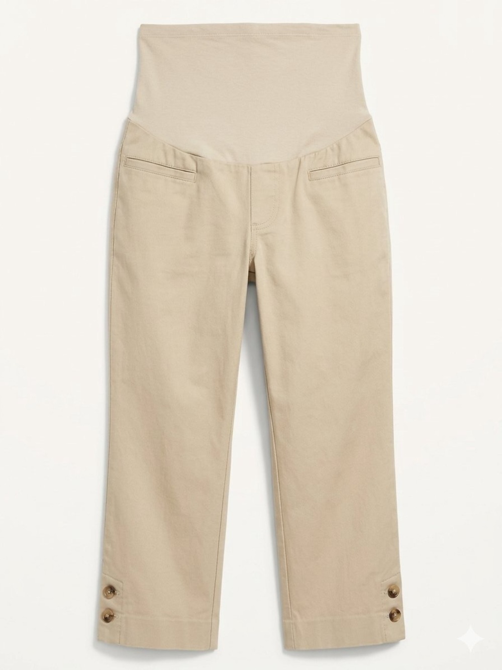 Motherhood Maternity Beige Tan Khaki Pants with Full Panel Womens Size Small